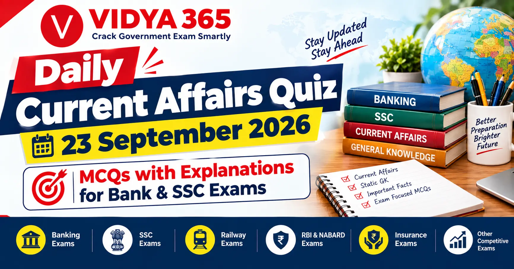 Daily Current Affairs Quiz 23 September 2026 for Banking and Competitive Exams