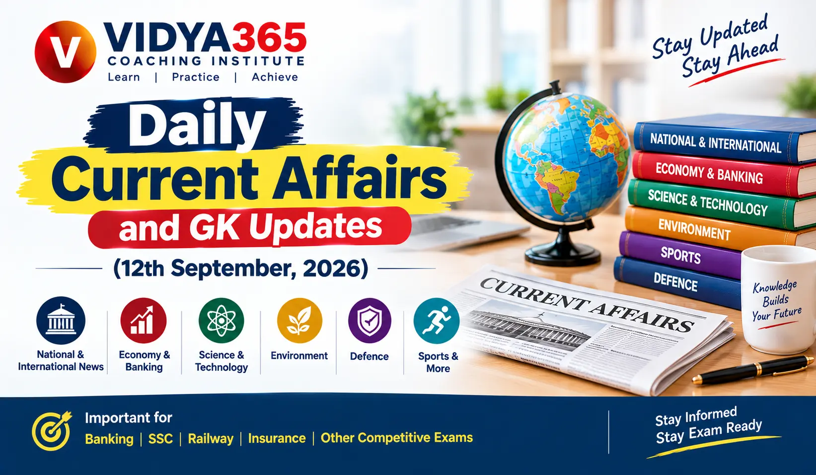Daily Current Affairs 12th September 2026: Banking & GK Updates