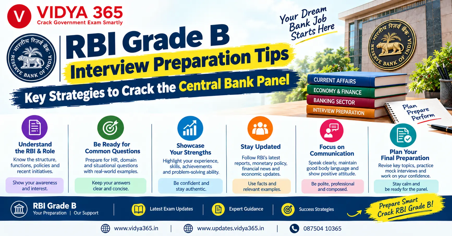 RBI Grade B Interview Preparation Tips and expert strategies by Vidya365