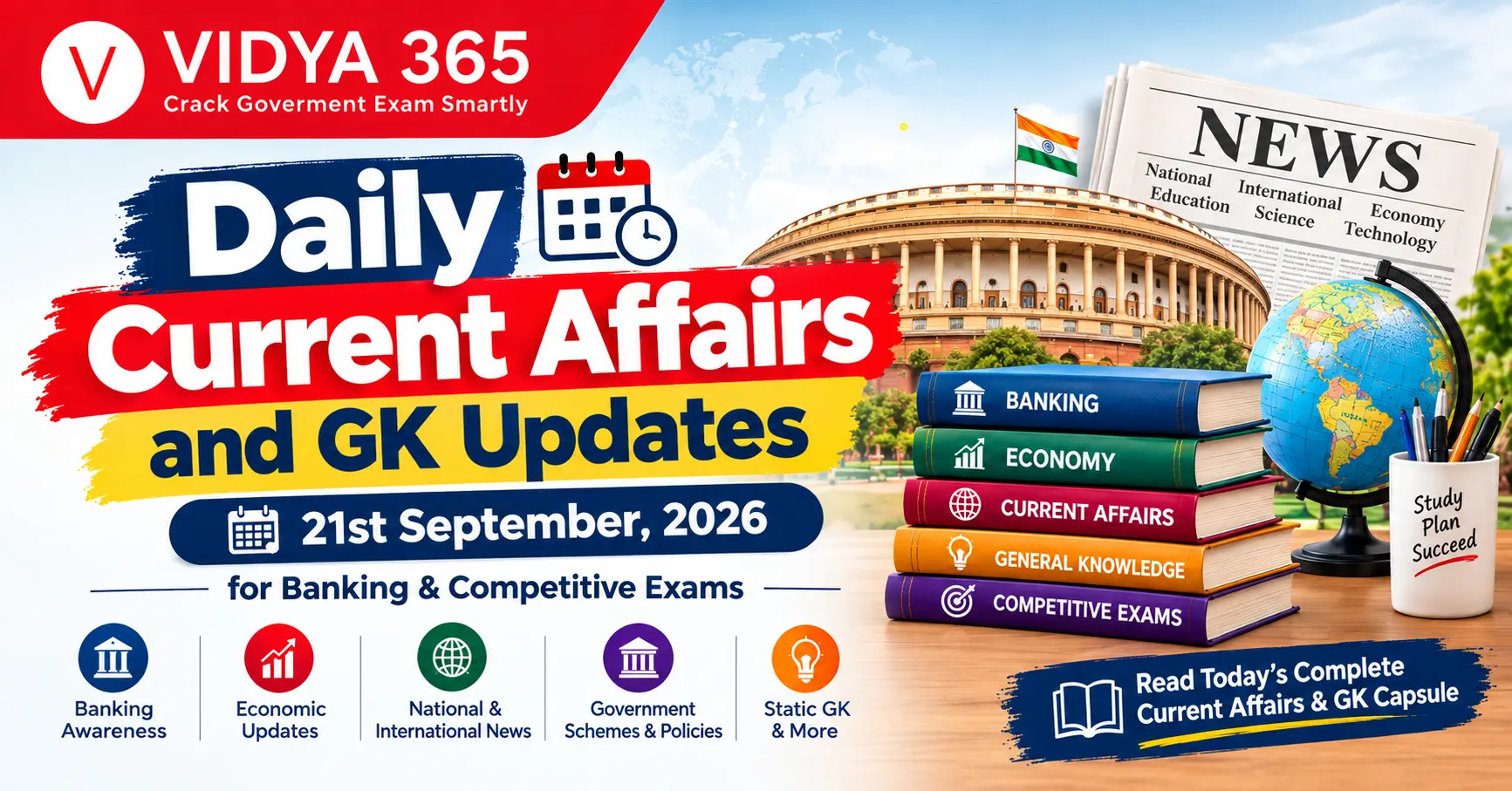 Daily Current Affairs 21st September 2026 by Vidya365